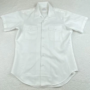 Creighton Vintage US Navy Shirt Adult Large White Uniform Military Officer - Picture 1 of 9