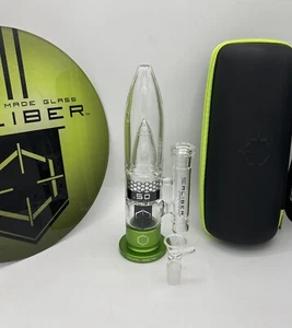 NEW GREEN 10" .50 Caliber Glass Water Pipe Hookah Turbine Perc USA Made Thick - Bild 1 von 12