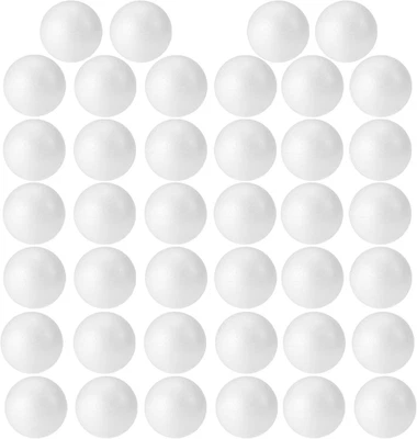 Paquete de 40 bolas de espuma de 3 pulgadas Ffchanhe para manualidades, bolas de espuma de poliestireno, para escuela Foto 1 de 4