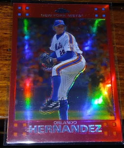 2007 Topps Chrome - ORLANDO HERNANDEZ - Red Refractor SP 61/99 RARE SSP - Picture 1 of 2