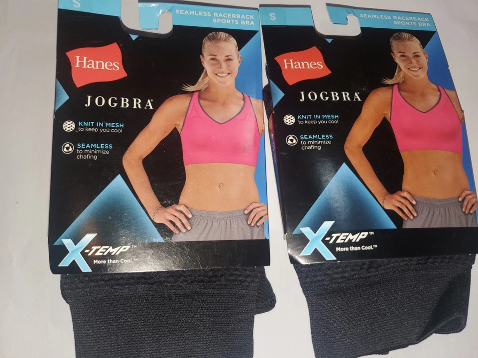 Sujetador deportivo Hanes para mujer talla pequeña paquete negro  Foto 1 de 1