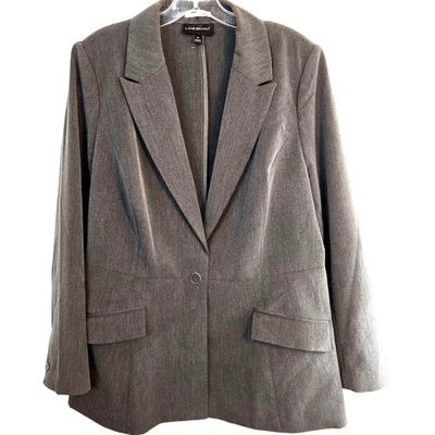 Blazer Lane Bryant 20 Mujer Gris Traje Abrigo Talla Grande 2X 2XL XXL Chaqueta 20W Foto 1 de 4