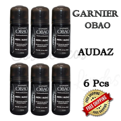 6Pc Garnier OBAO AUDAZ Deodorant Antiperspirant Roll On Beauty Body Odor Care - Image 1 of 2