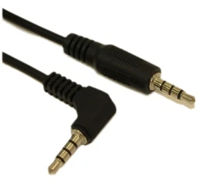 2ft 3.5mm 4 Conductor TRRS ANGLED/STRAIGHT Mini +Mic / Video M/M Cable - Picture 1 of 3