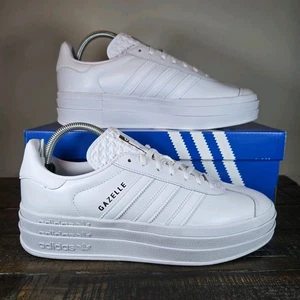 NEU Adidas Gazelle Bold Damengröße 10,5 Plateau Turnschuhe Schuhe weiß IE5130 - Bild 1 von 13