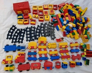Vintage Lego DUPLO 1979 LOT - Trains and Track, Bricks, House, Doors +++ - Picture 1 of 16