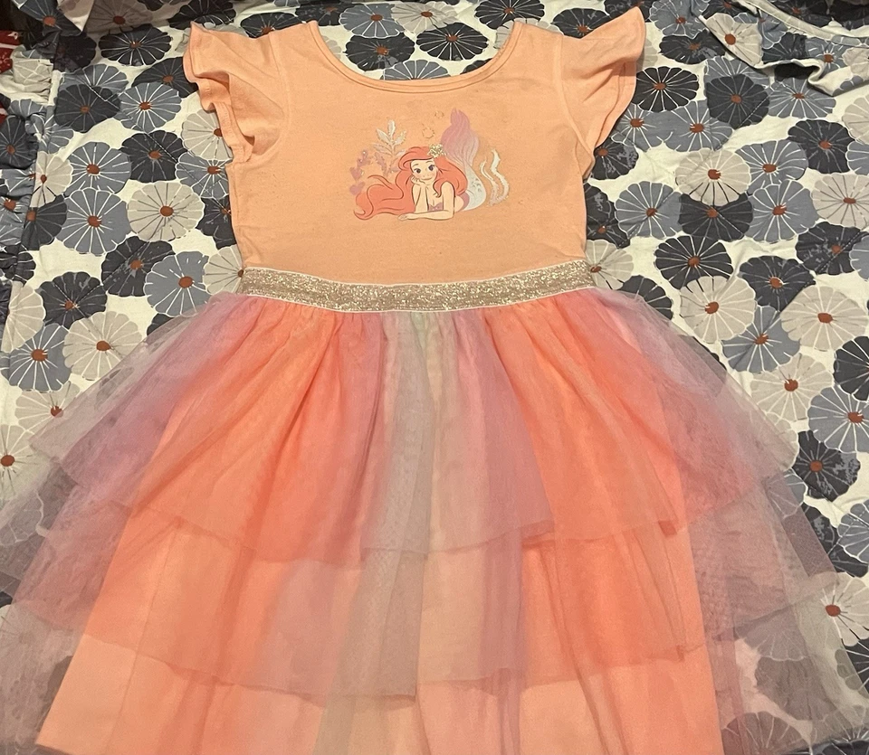 Jumping Beans Disney The Little Mermaid Coral Pink Tulle Dress FREE SHIPPING - Image 1 of 4