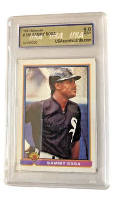 1991 Bowman Sammy Sosa #350 Estado perfeito 9.0 White Sox beisebol novo em folha - Imagem 1 de 4