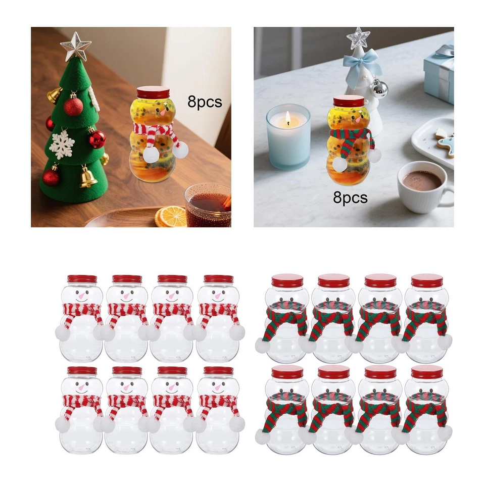 Konvolut 8 Flaschen Weihnachtssaft, Wasserflaschen&#39;, transparent, - Bild 1 von 1