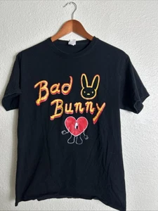 Bad Bunny Worlds Hottest Tour Stadiums 2022 Merch Size Medium Black - Picture 1 of 13