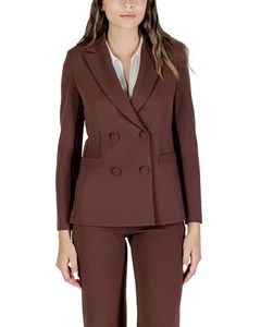 Rinascimento DoubleBreasted Blazer Pant Suit Set Women Brown - Picture 1 of 4
