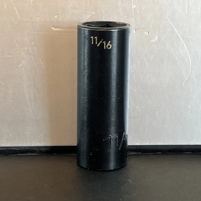 MATCO TOOLS BDP226A  3/8" DRIVE  11/16" DEEP SAE 6 POINT IMPACT SOCKET USA - Image 1 of 3