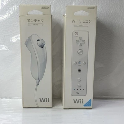 Nintendo Wii RVL-003 Controller Nanchuk RVL-004 IMBALLATO TESTATO Giappone - Immagine 1 di 4