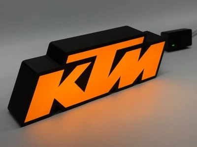 KTM Racing Custom Logo  LED garage sign 11 in. wide  Wall Decor - Image 1 of 4
