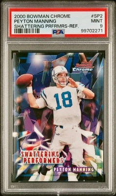2000 Bowman Chrome - PSA 9 - Shattering Performers Refractor Peyton Manning #SP2 - Image 1 of 2