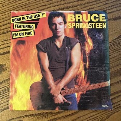 Bruce Springsteen – I'm On Fire / Born In The U.S.A. - 7" UK Import - VG+ - Image 1 of 2