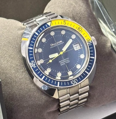 Bulova Oceanographer 96B320 Men's Watch Blue Dial Automatic 44mm Stainless Steel - Image 1 of 4