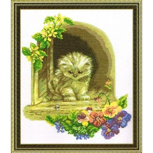 RTO M093 Chaton Kit Broderie Point de Croix Compté - Imagen 1 de 2