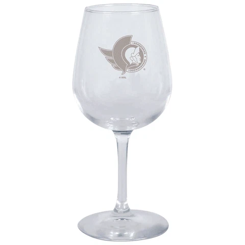 Ottawa Senators 12.75oz. Stemmed Wine Glass Cover