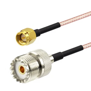 Bingfu SMA Male to UHF SO-239 Female RG316 RF Coaxial Extension Cable 60cm - Picture 1 of 3