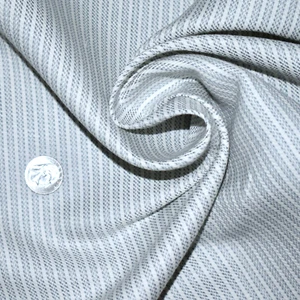 BTY Petite BLUE STRIPES on WHITE Fabric 62"w Heavier Medium Weight Cotton/Poly - Picture 1 of 11