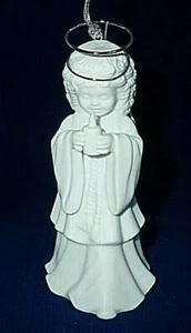 Dep't 56 Silhouette Treasures "Christmas Angel" Ornament Bisque Porcelain RARE - Picture 1 of 8