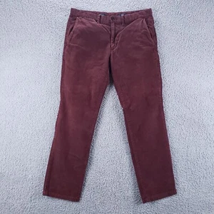 Gap Pants Mens 34x30 Red Kahkis Corduroy Chino Preppy Slim Fit Golf - Picture 1 of 11