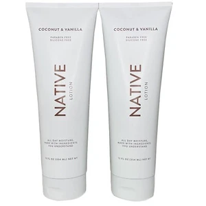 Native Lotion Coconut & Vanilla All Day Body Moisturizer Dry Skin Care 12 fl oz - Picture 1 of 2
