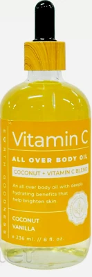 EARTH GOODNESS VITAMIN C ALL OVER BODY OIL COCONUT VANILLA COCONUT+VITAMIN C 8oz - Image 1 of 2