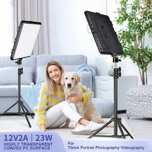 12inch LED Video Light Panel Fill Light 3 Color Temperature For Live Vlog Photo - Picture 1 of 14