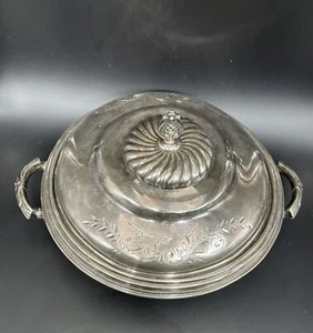 Antique Wallace Bros. 3 Piece Serving Bowl Handled Ornate Victorian Circa 1906 - Picture 1 of 8