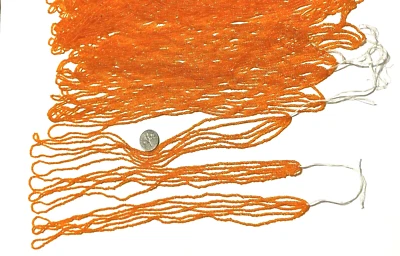 Antiguas Micro Cuentas Semillas - 13-14/0 Transparente Naranja - Manchos de 6 gramos Foto 1 de 2