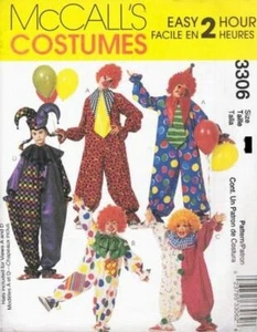 Patrón McCall's Sewing Vintage Niños Payaso Trajes 2001 TALLA 5-6 NUEVO OOP - Imagen 1 de 1