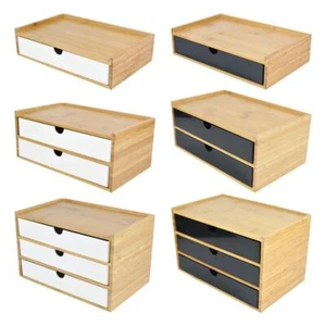 Bamboo Desktop Storage Drawer solution Multifunctional Premium Storage Box for - Picture 1 of 43