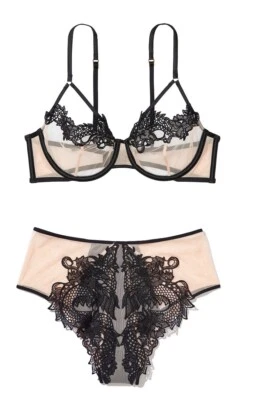 Lencería de lujo Victoria's Secret DRAGON Sujetador Balconette talla 32DD / 70E y bragas M Foto 1 de 4