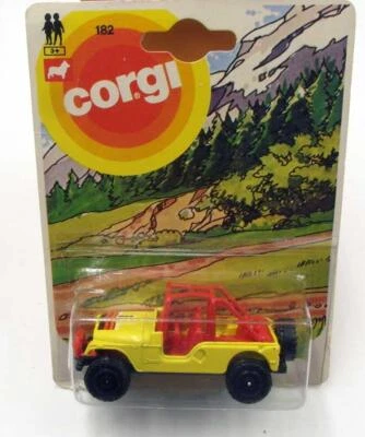 CORGI JUNIORS 1:64 #182 4X4 RENEGATE JEEP YELLOW VERY RARE MOC - Image 1 of 3