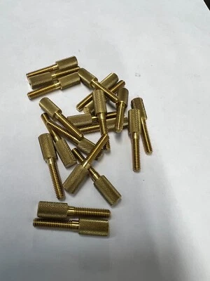 SPERRY AUTOMATICS CO Knurled Long Head Thumb Screws Brass 8-32 Thread - Qty 20 / 80095B