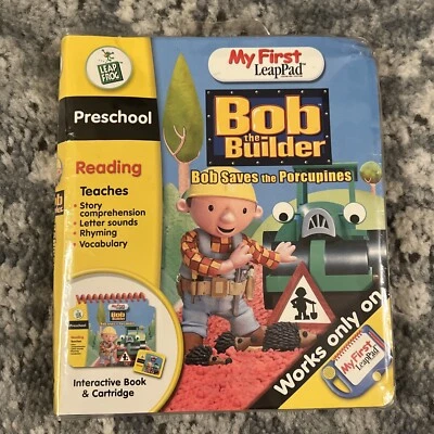 Leap Frog My First LeapPad Bob Builder Saves The Porcupines Cartridge Book ASIS - Image 1 of 4