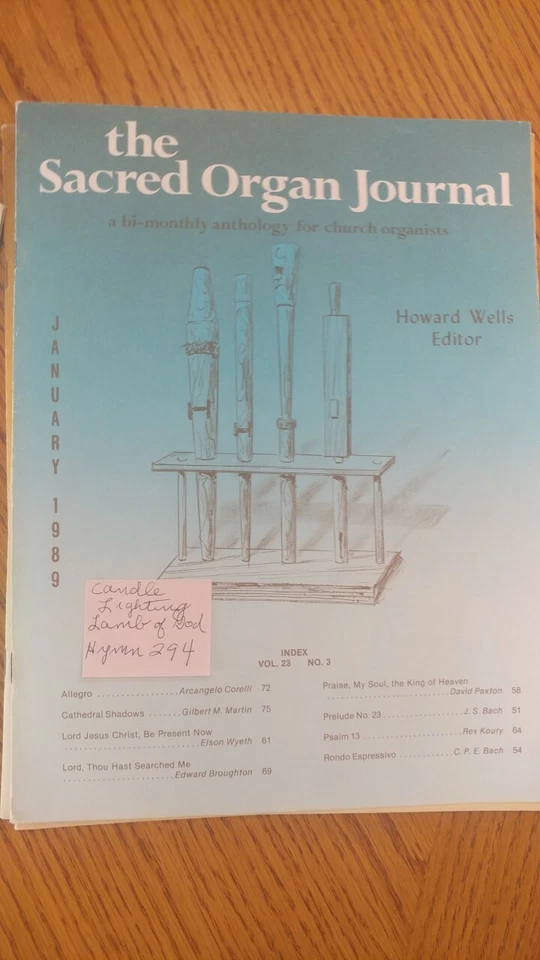 El órgano sagrado, diario, enero 1989, diario (Lorenz) Foto 1 de 1