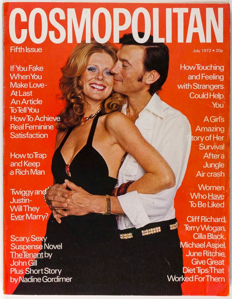PAULENE STONE Laurence Harvey GRETA NORRIS Cosmopolitan magazine Jul 1972 Twiggy - Image 1 of 4