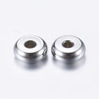 100 pcs Flat Round 304 Stainless Steel Spacer Beads Stainless Steel Color 5x2mm