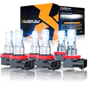 Combo 6x H11 LED Headlight Bulbs + Fog Lights Kit For Freightliner Cascadia - Foto 1 di 12