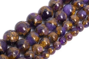 Synthetic Purple Resin Sponge Quartz Beads Grade AAA Round Loose Beads 8/10MM - Picture 1 of 7