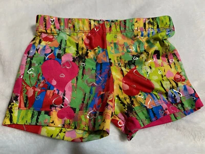 Capezio Niñas Corazón - Coloridos Pantalones Cortos Atléticos XS Juvenil Gimnasia Danza 4t - 5 Foto 1 de 4