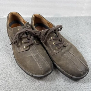 Ecco Fusion Oxford Lace Up Causal Shoes Leather Brown Mens Size EU 45 US 11 - Picture 1 of 22