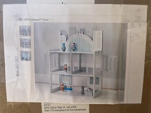 Pottery Barn Kids Hall Of Justice Tower DC Comics Superheroes - NEW - Picture 1 of 8