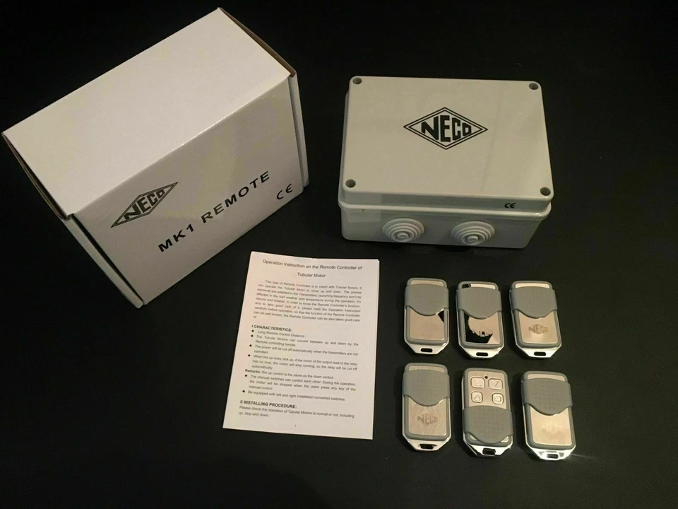 Neco (MK1) Remote Control System for Roller Shutters/ Garage Doors + 6 Remotes