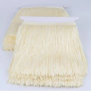 Fringe Trim Lace Polyerter Fibre Tassel 8inch(″) Wide 10 Yards Long for Cloth... - Picture 1 of 6