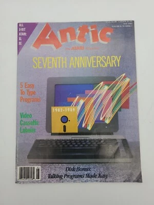 Revista Atari antigua de colección mayo 1989 7 aniversario Vol 8 computadoras Atari Foto 1 de 4