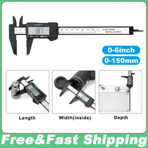 Pinza digital LCD de precisión de 6" - Herramienta combinada de fibra de carbono, micrómetro y regla - Imagen 1 de 9